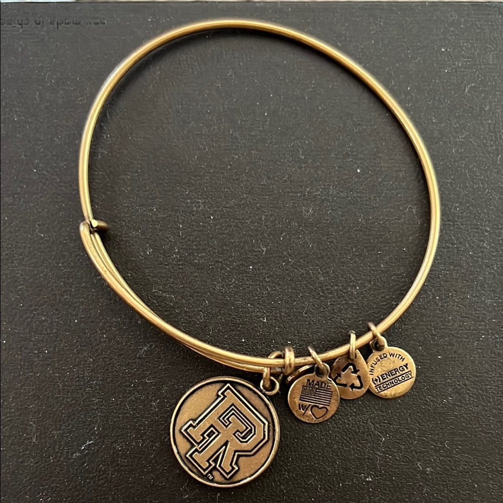 Alex and Ani Gold Initial Charm Bracelet